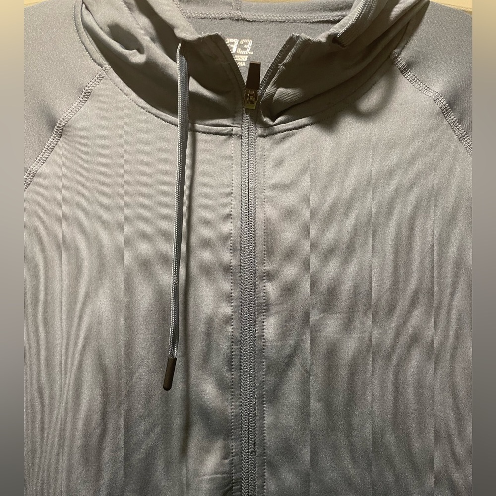 AB3 Performance Hooded Light Jacket, Full Zipper, Men’s XL Gray. NWT UV Protect.